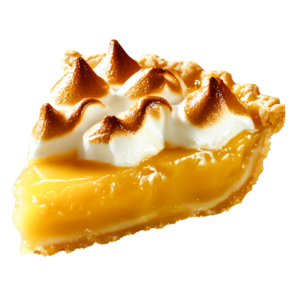 Delicious Lemon Meringue Pie Slice on png