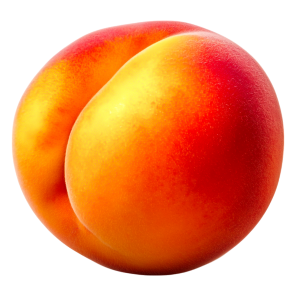 Fresh Ripe Peach on with Vibrant Coloration png