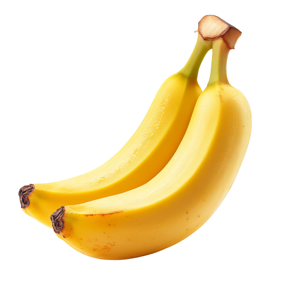 Fresh and ripe bananas isolated on a transparent background for culinary use and appetizing displays, Banana isolated png