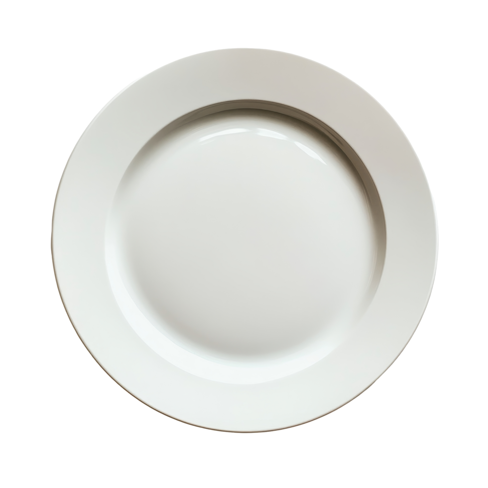 A minimalistic empty transparent plate set against a clean transparent background showcasing simplicity and elegance, empty transparent plate on transparent background png