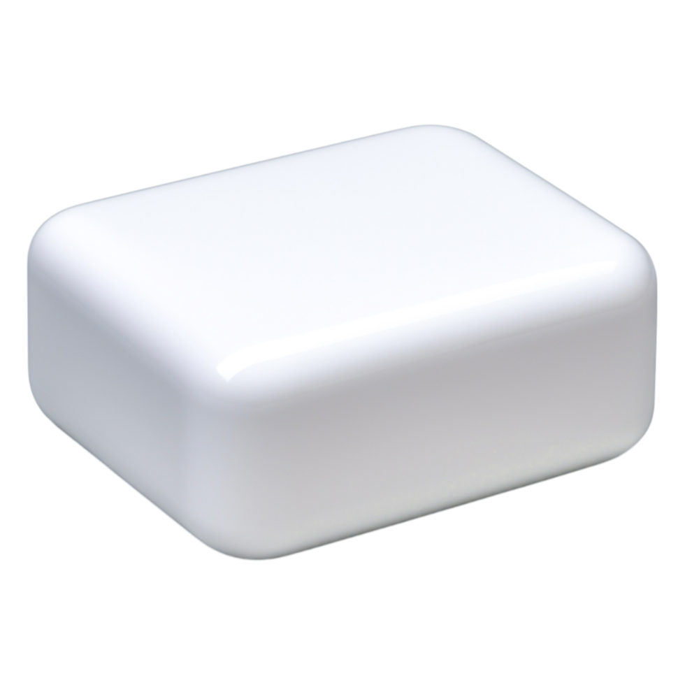 Clean and Pristine White Bar Soap on a Transparent Background png