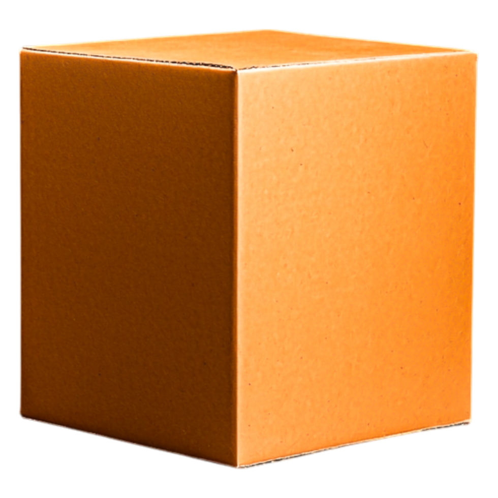 Plain Brown Box for Packaging and Shipping Items, Isolated View png
