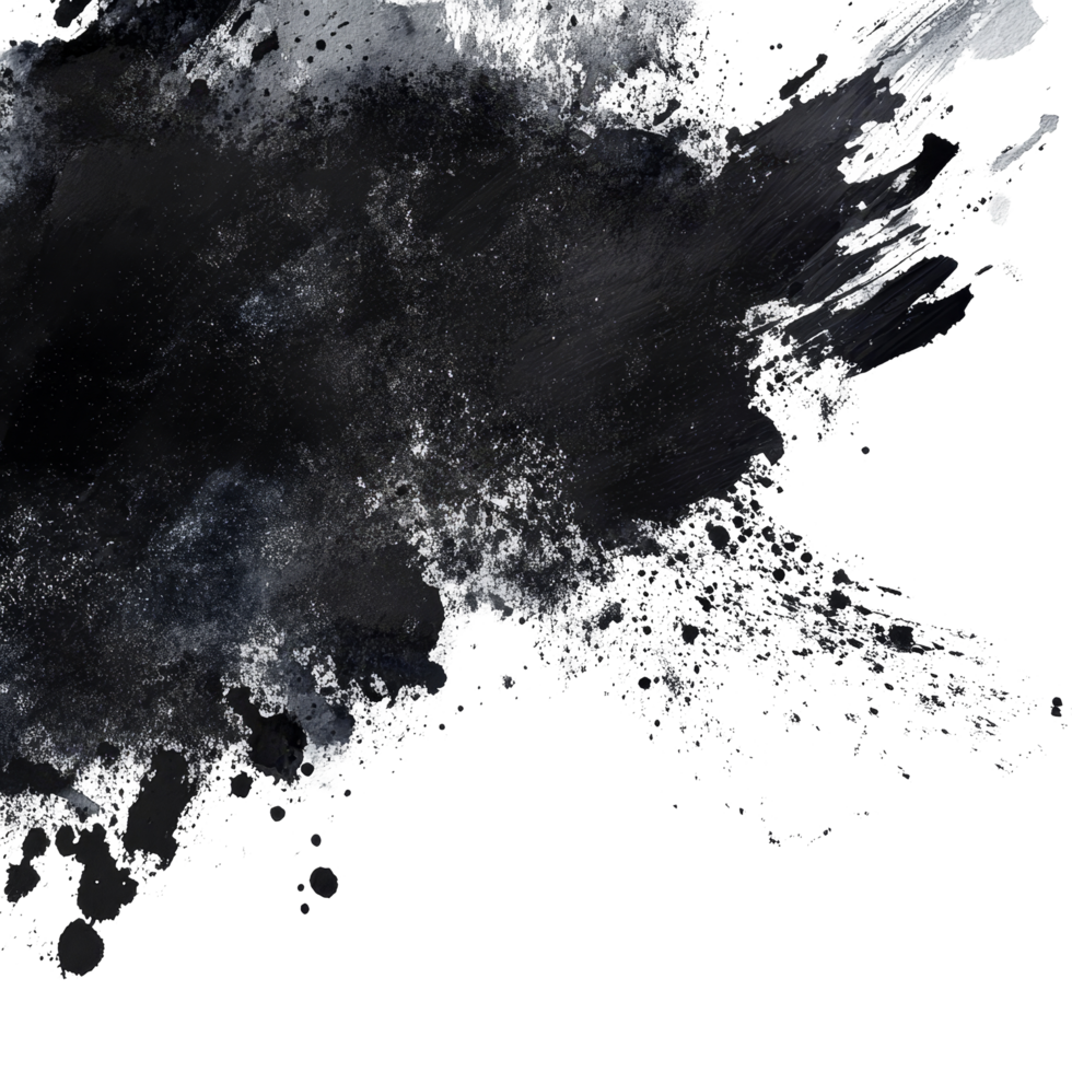 Highquality black watercolor splash texture for artistic backgrounds and designs, Black Splash Texture HighQuality transparent background png