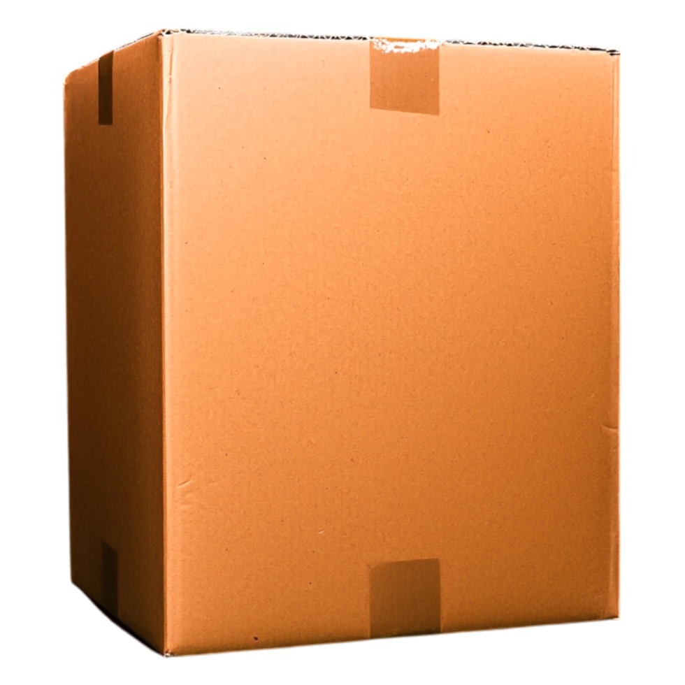 Plain Cardboard Box with Solid Color Background for Packing Needs png