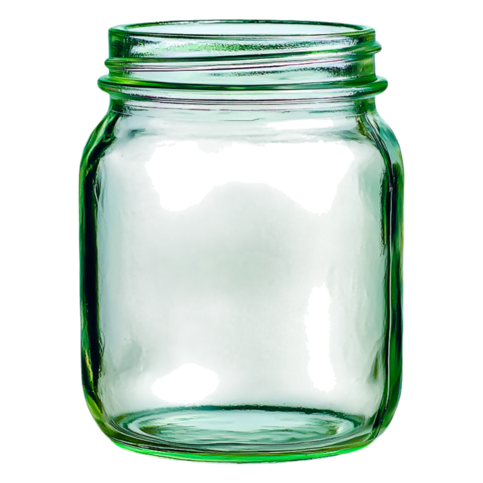 Transparent Glass Jar with Smooth Surface and No Contents png
