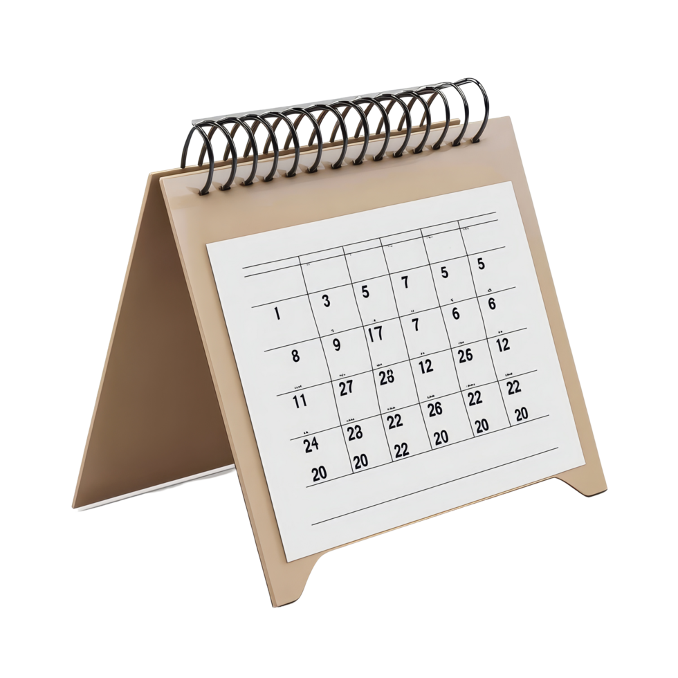 Table calendar for January displayed against a clean transparent background highlighting the beginning of the year, table calendar 2024 january isolated on transparent background png