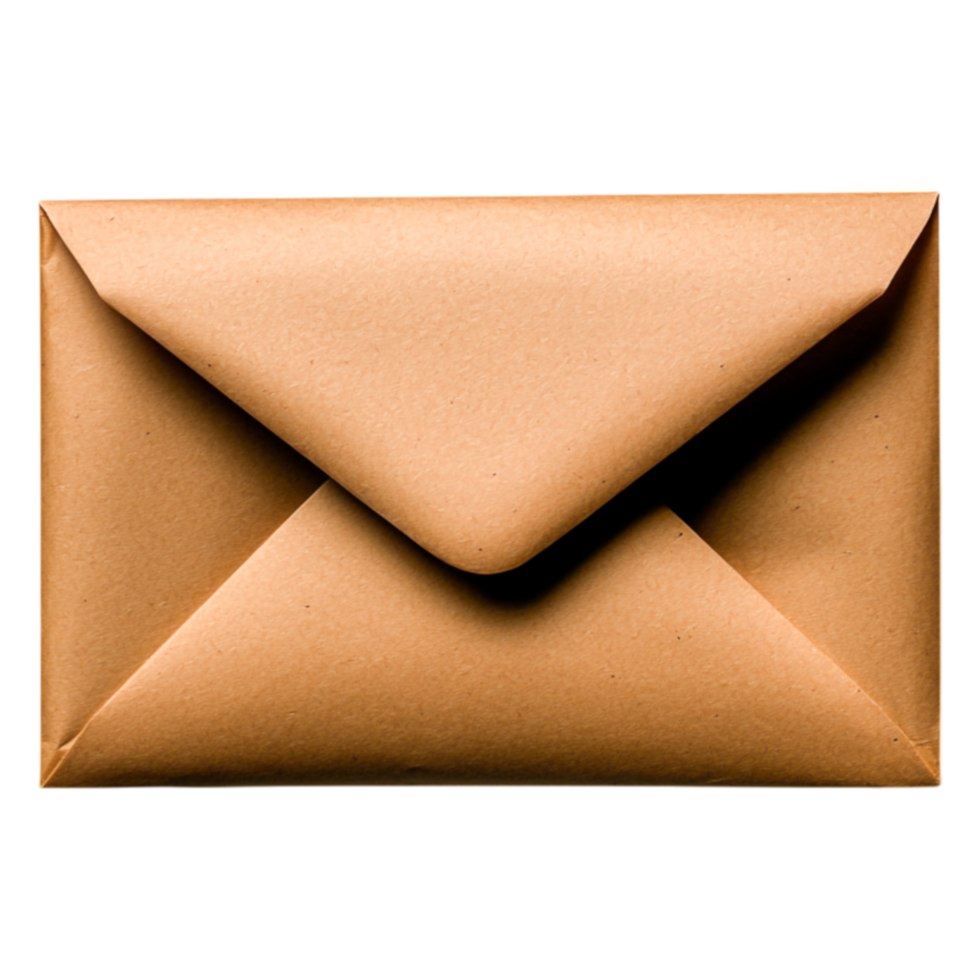 Brown Craft Envelope with Closed Flap on png