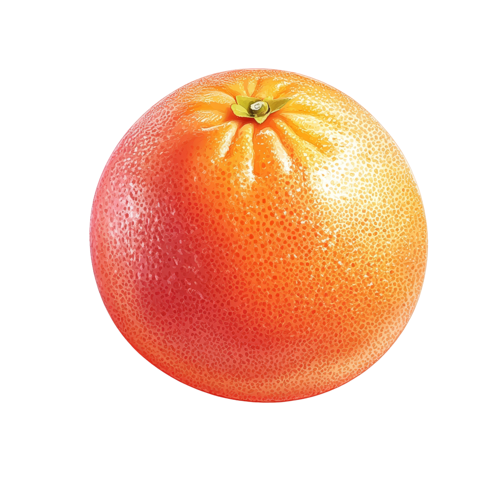 Fresh grapefruit on a clean transparent background showcasing its vibrant color and texture, Grapefruit isolated on transparent background png