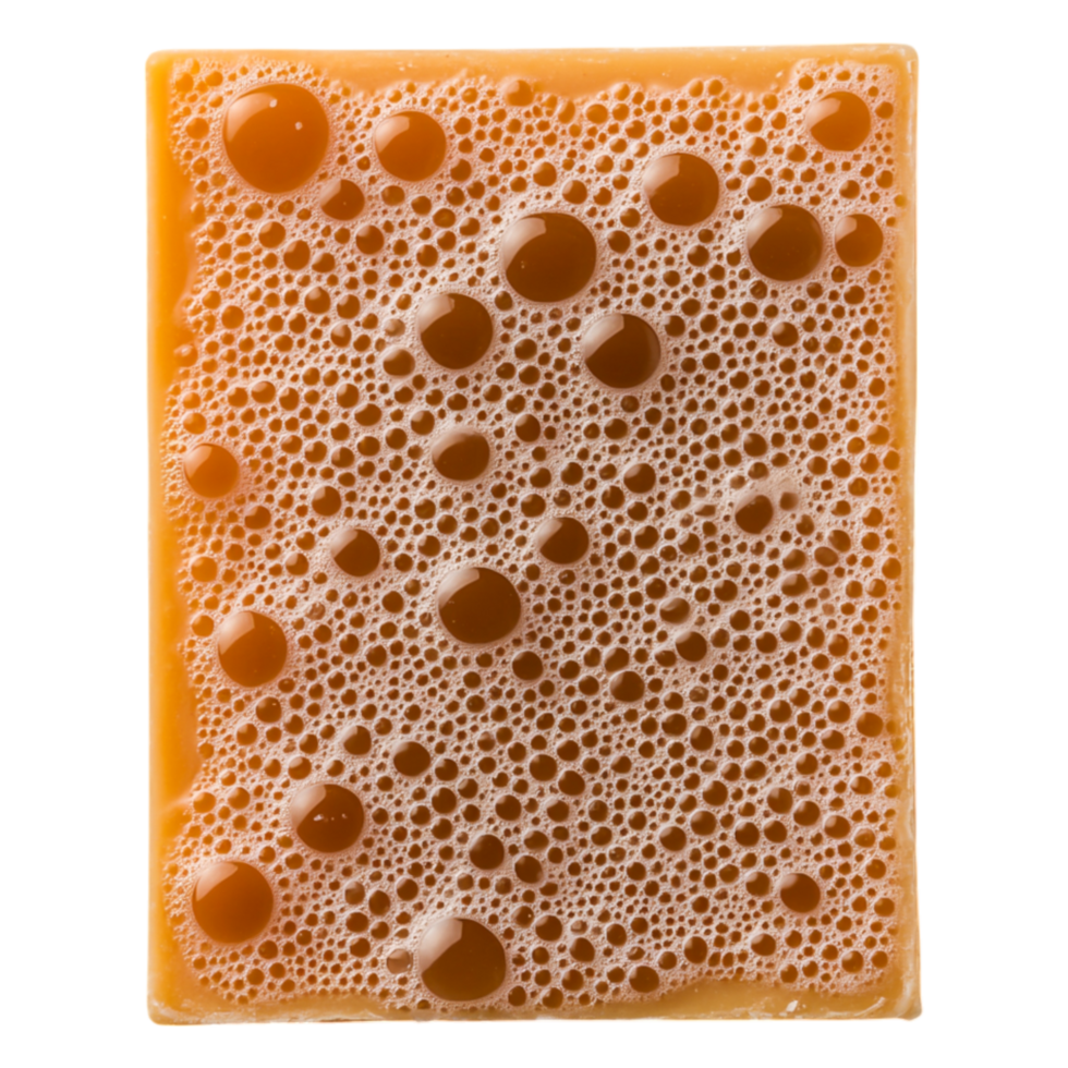 closeup View of Amber Soap with Bubbles png