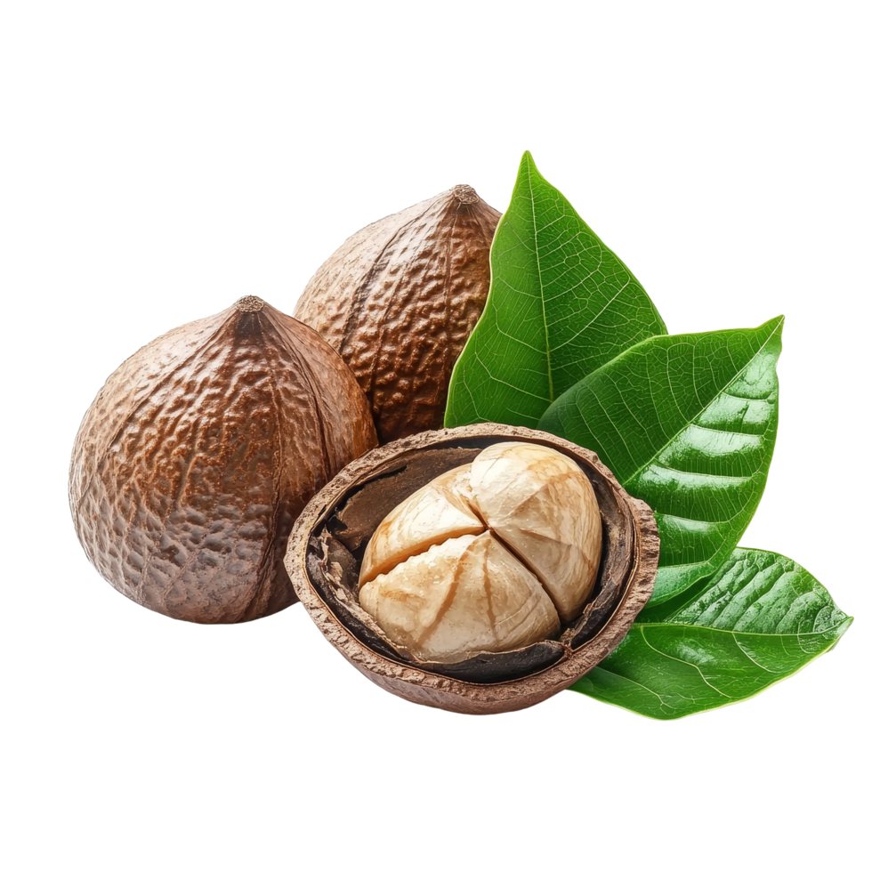 Fresh betel nut and leaves isolated on a transparent background showcasing rich natural colors and textures, Fresh betel nut isolated on transparent background png