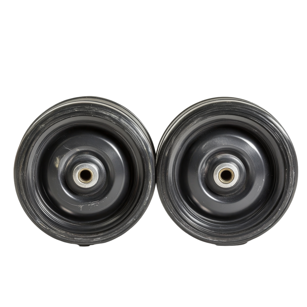 Plastic wheels for furniture displayed on a transparent background for easy viewing and selection in a store setting, Plastic wheels for furniture on transparent backgroundfile png