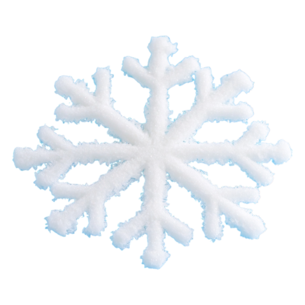 Intricate Snowflake with Unique Patterns on a png