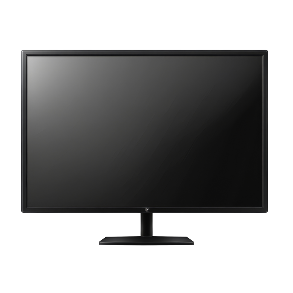 A large modern black TV displayed as an isolated object on a neutral background for product showcasing, large modern black TV, file of isolated object with shadow on transparent background png