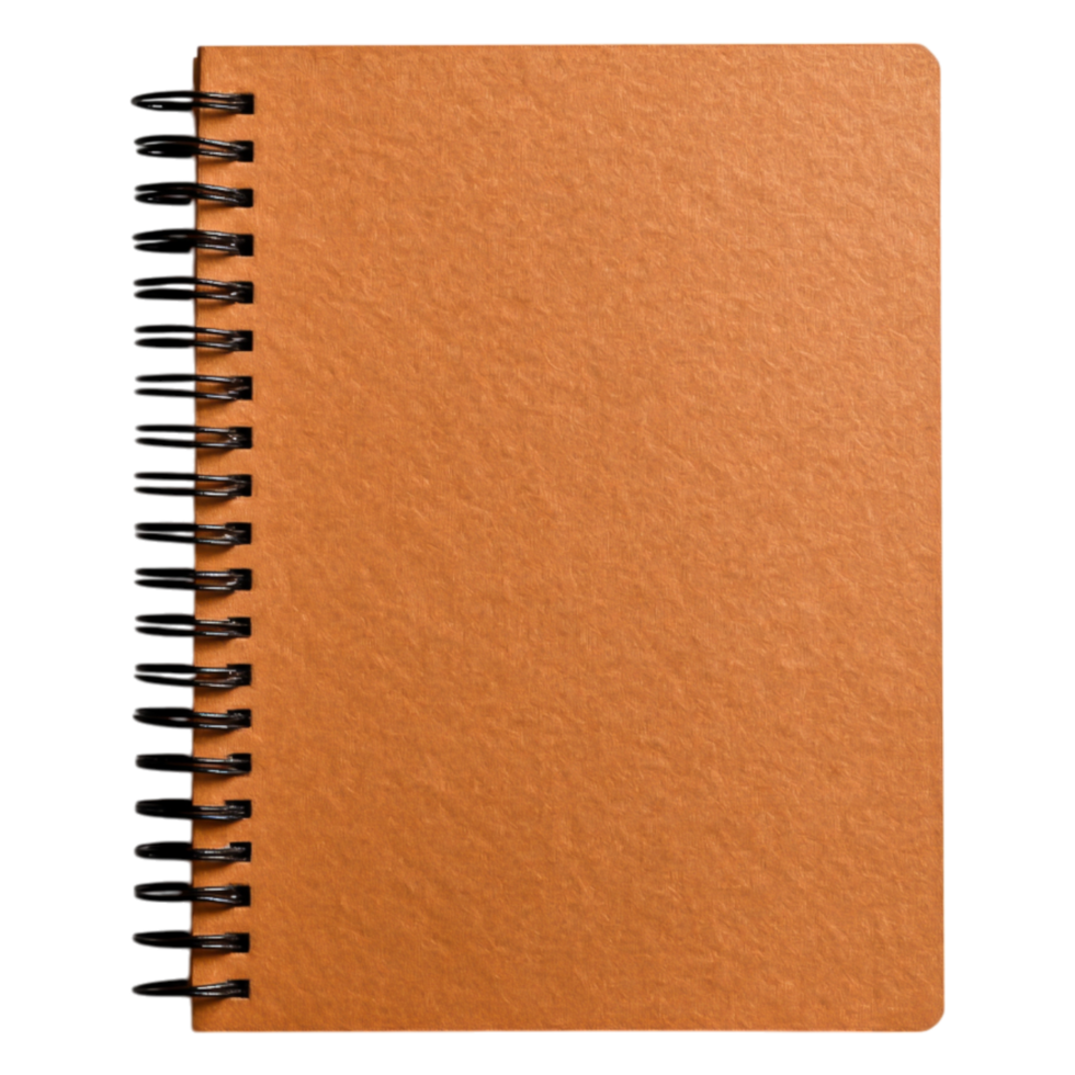 Plain Brown Spiral Notebook on for Creative Use png
