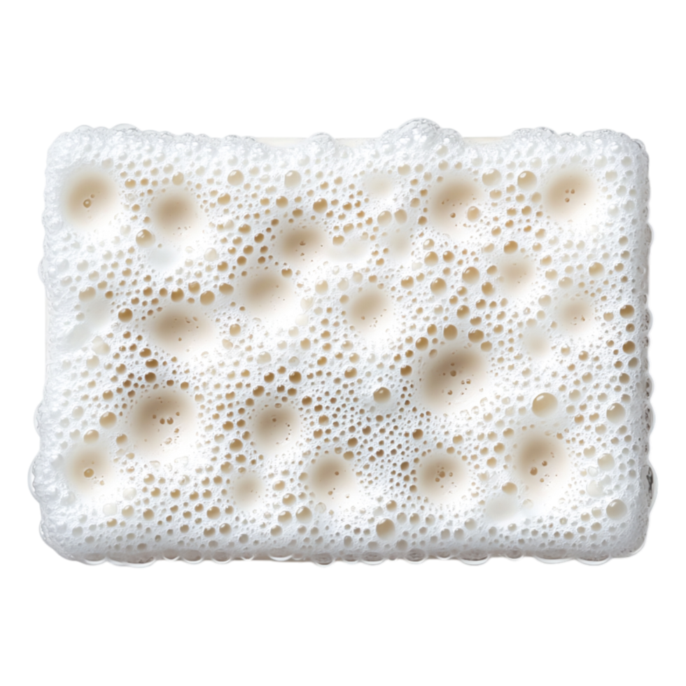 closeup of White Soap Foam with Bubbles on Light Background png