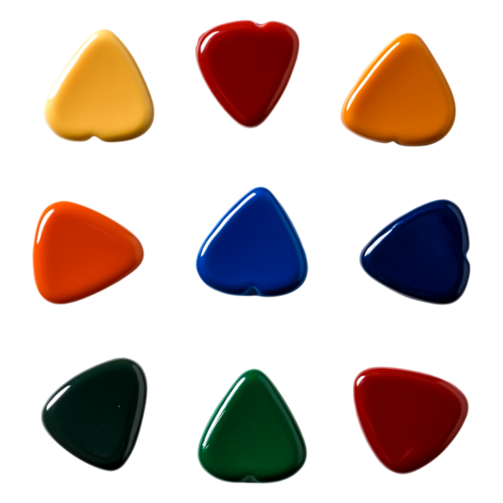 Colorful Triangular Shapes Arranged in a Grid on png