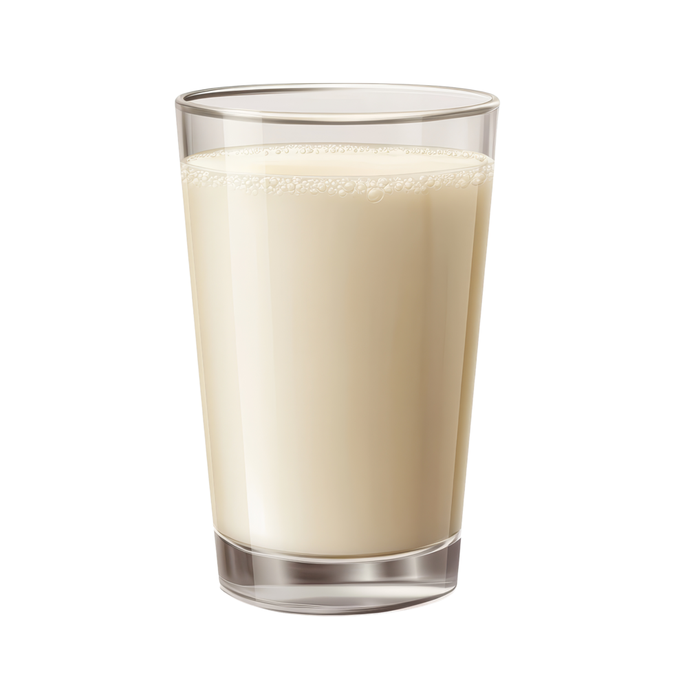 A fresh glass of milk isolated on a clean background ready for a nutritious drink at any time of day, Glass of milk isolated png
