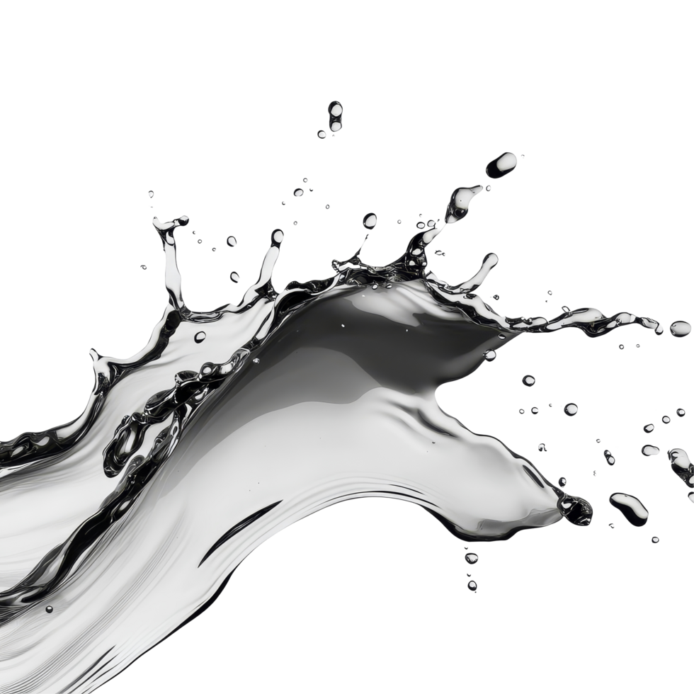 Dynamic liquid wave splash flowing in motion, isolated against a clean transparent background, liquid wave splash flow in motion isolated on transparent background png