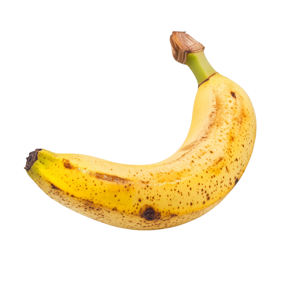 Ripe yellow banana isolated on a clean transparent background ready for culinary use or nutritious snacking, Ripe banana isolated on transparent background png