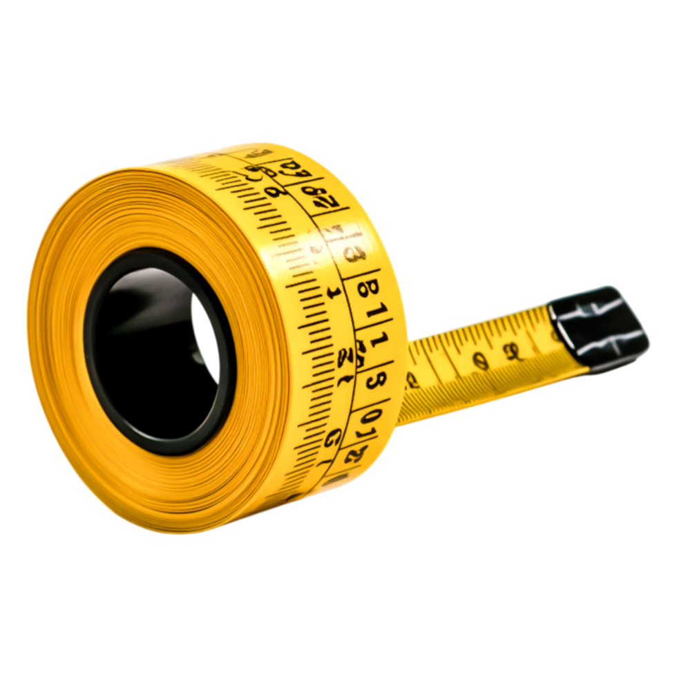 Yellow Measuring Tape for Accurate Measurement in Construction Projects png