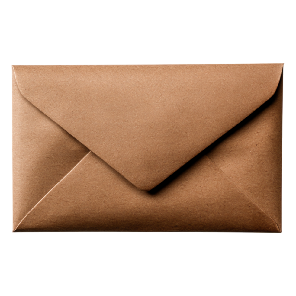 Brown Envelope Isolated on for Postal Use png