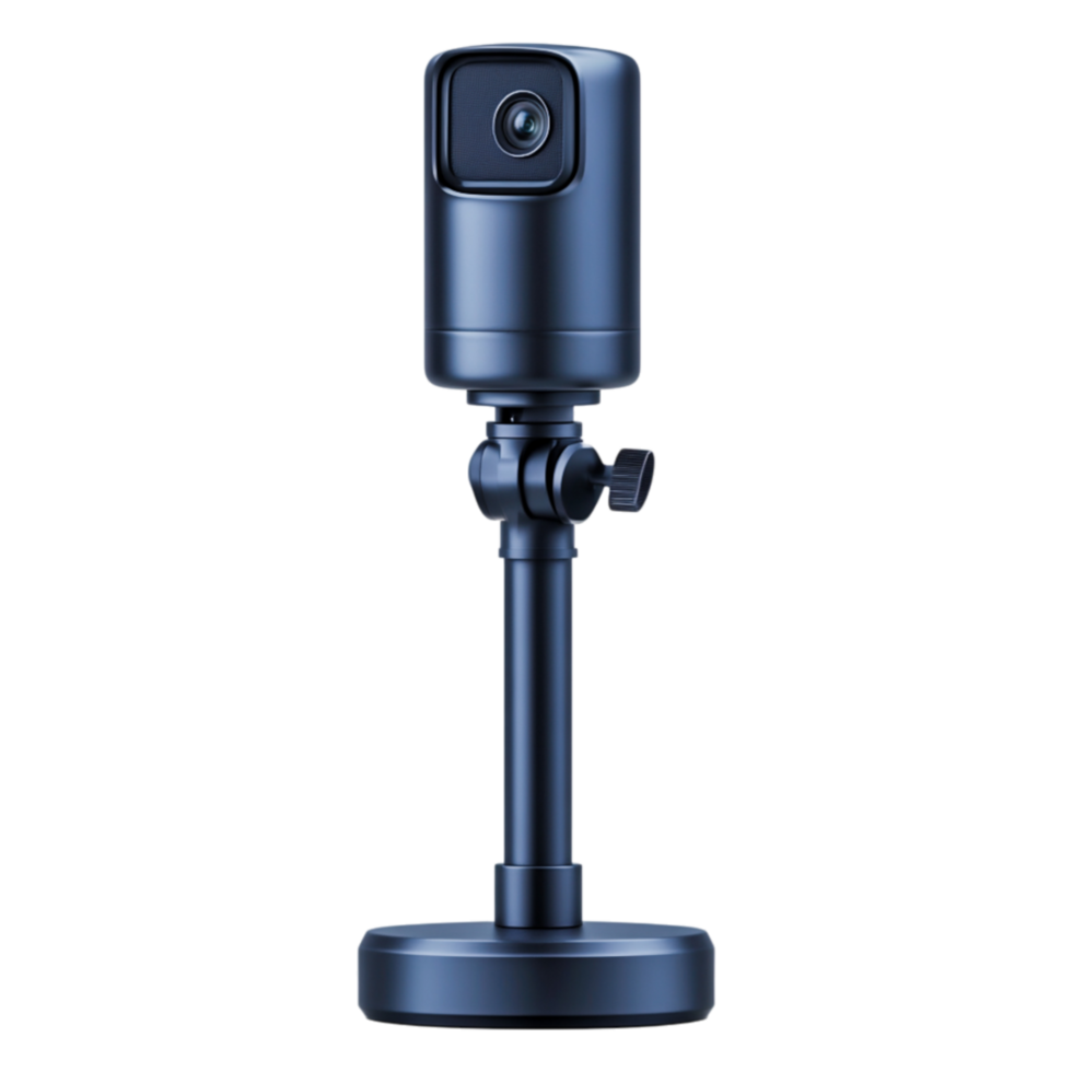 Modern Compact Camera on Adjustable Stand for Photography Setup png