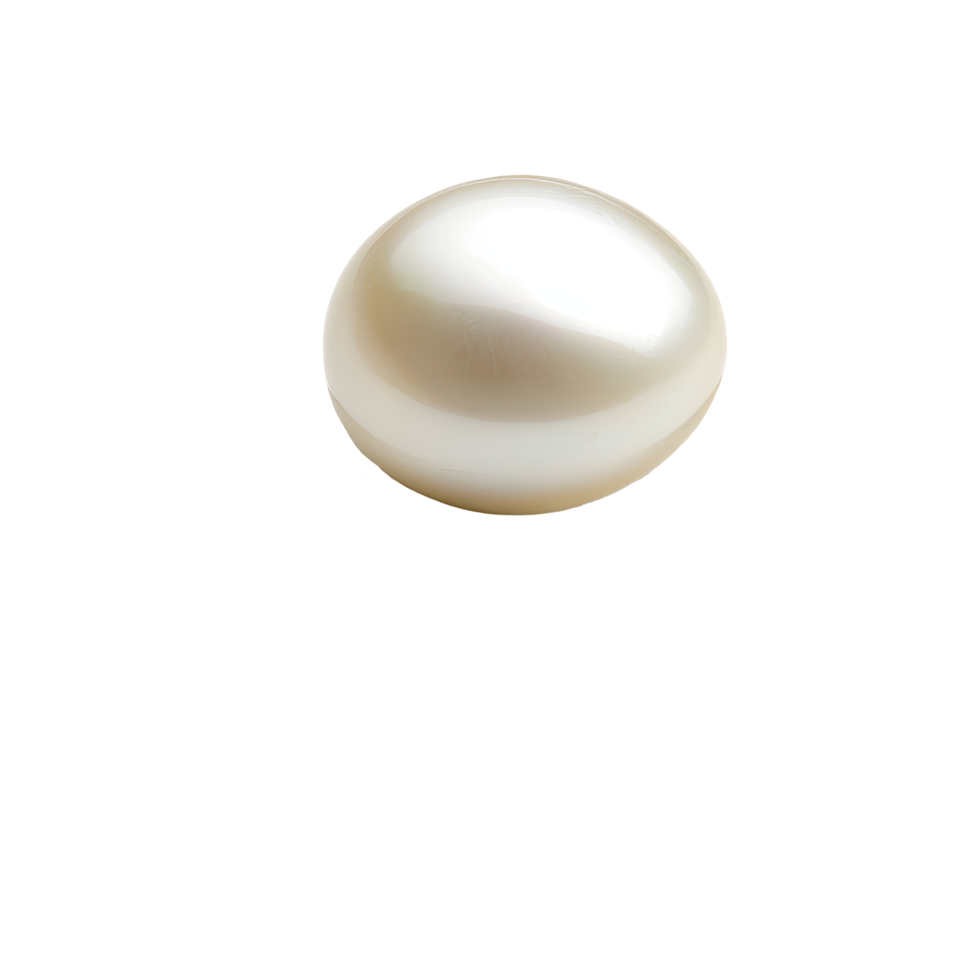 A beautiful pearl resting gracefully on a smooth, light stone against a clean transparent backdrop, showcasing elegance, Pearl on a stone transparent background png