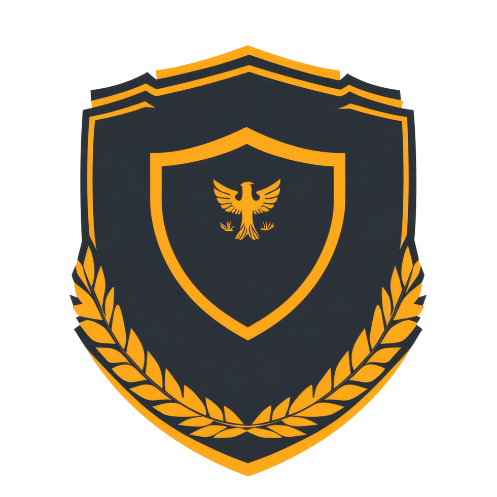Stylish badge featuring a golden eagle and laurel design crafted in Germany for toptier recognition and achievement, designed and developed in germany badge png