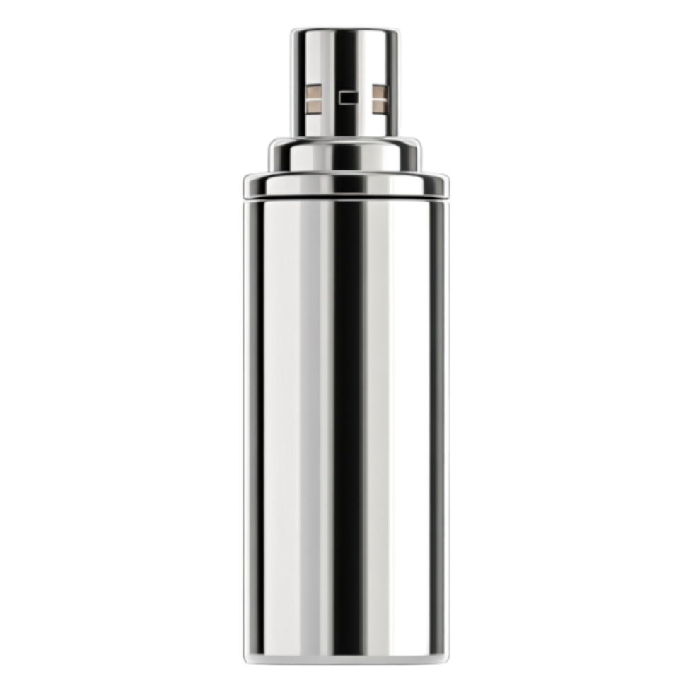 Polished Metal Flask for Liquids with Simple Design and Shine png