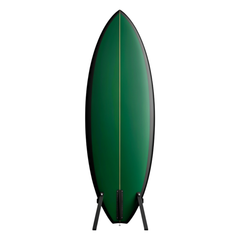 Minimalist Green Surfboard Displayed on a Clean Background png