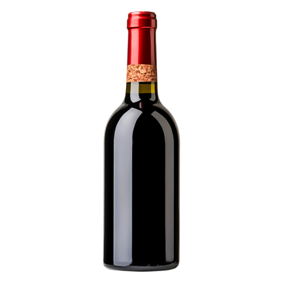 Elegant Red Wine Bottle Isolated on png