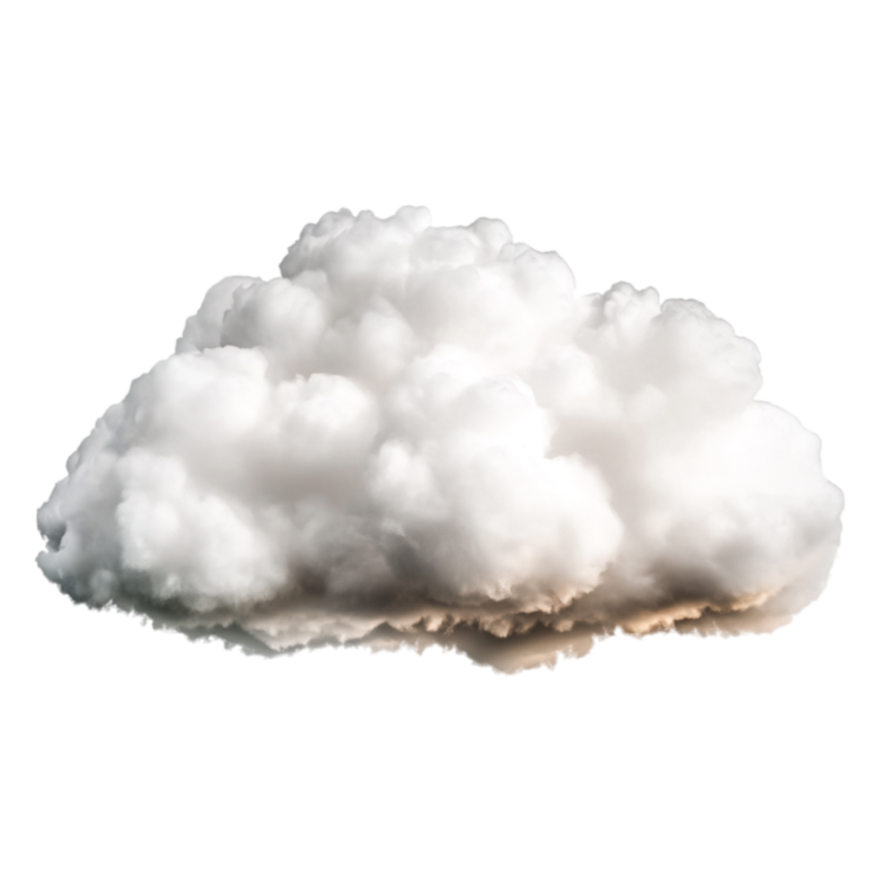 Dense White Cloud Isolated on Transparent Background for Design Use png