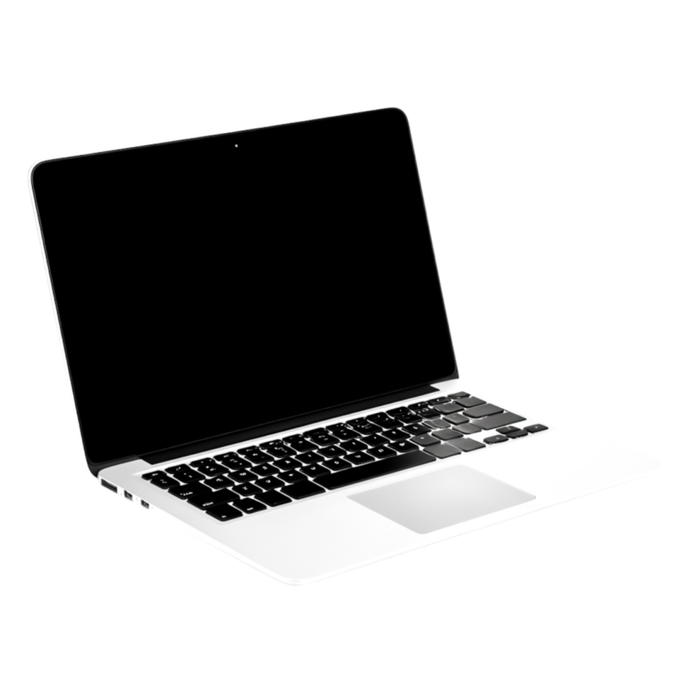 Sleek Modern Laptop Design with Empty Screen for Creative Projects png