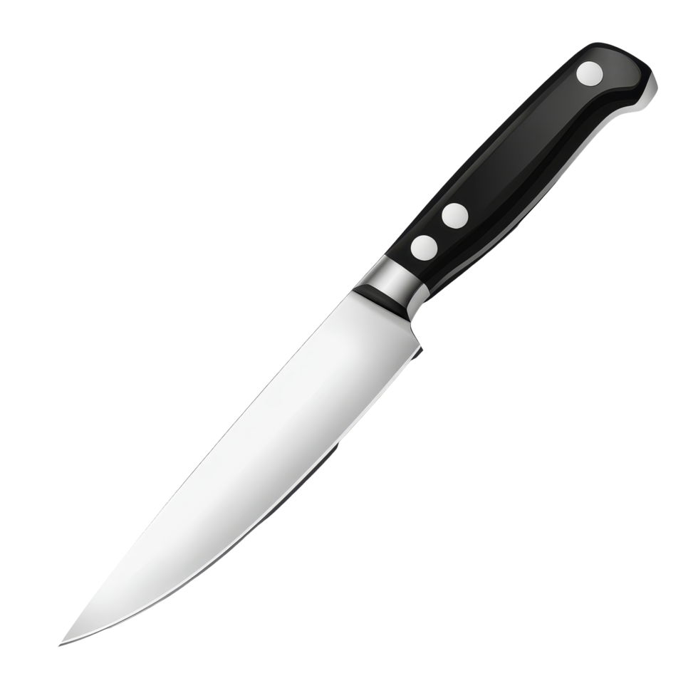 A highquality kitchen knife isolated on a clean transparent background perfect for culinary tasks and food preparation, Kitchen knife isoalted on transparent background png