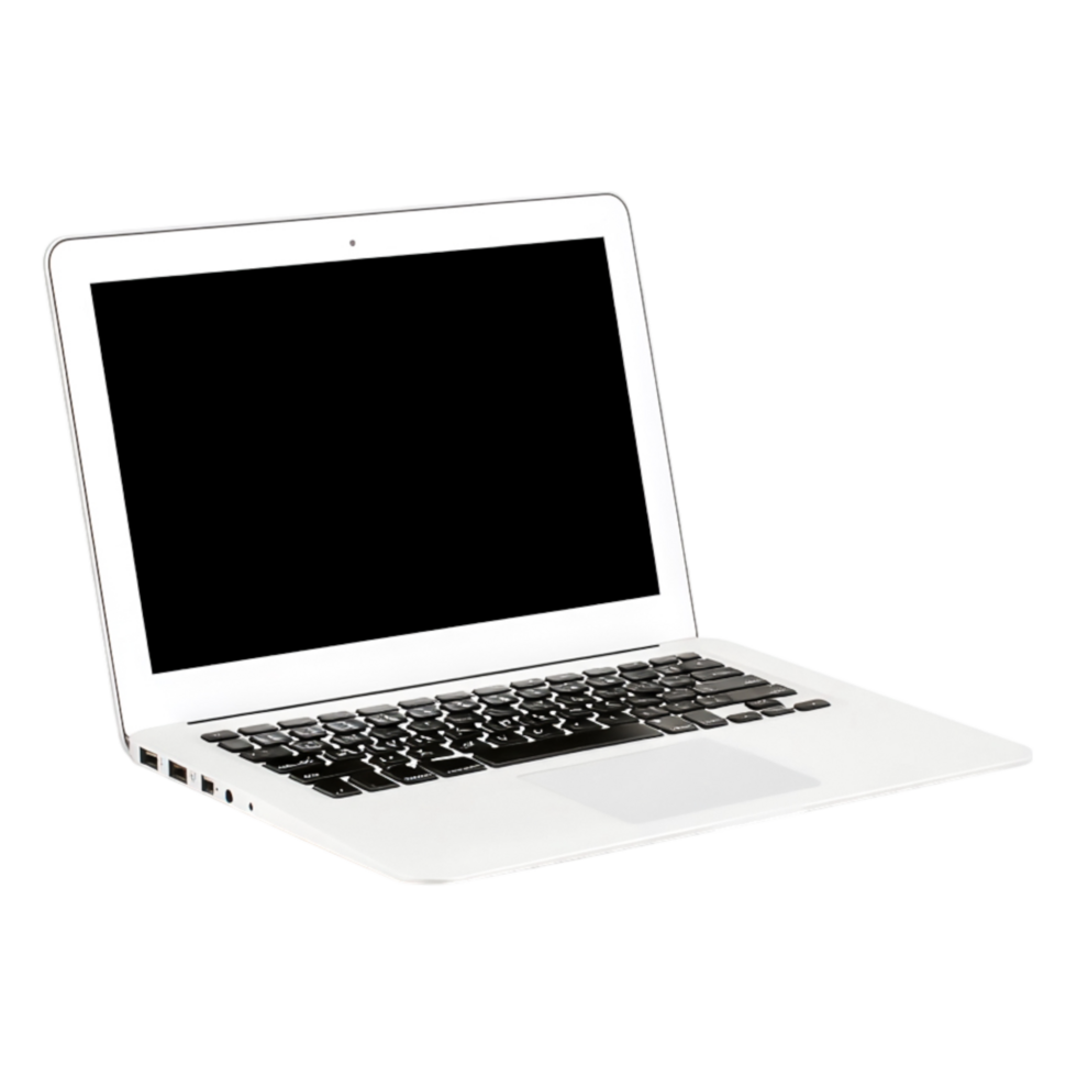 Sleek Open Laptop on a for Creative Projects png