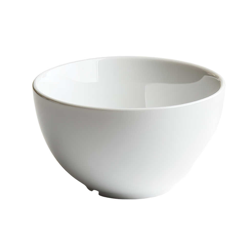 A simple transparent bowl resting on a clean transparent background, emphasizing minimalism and functionality in design, transparent bowl on transparent background png