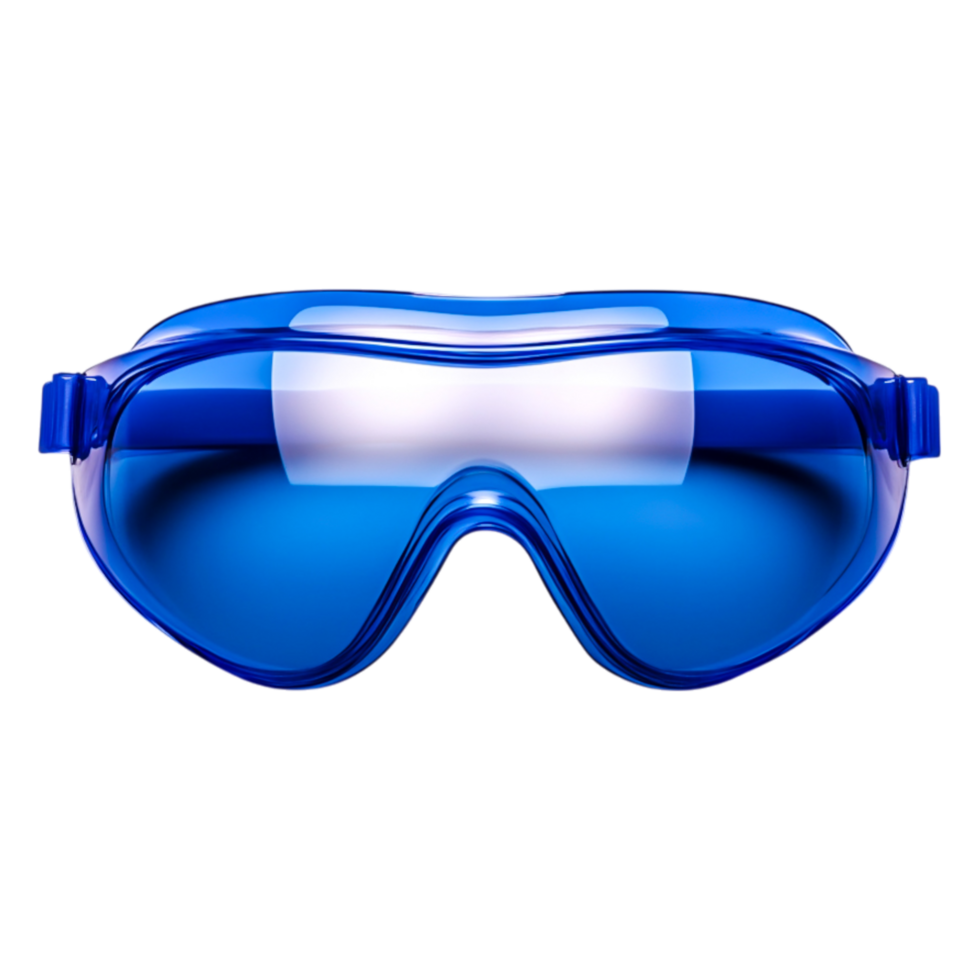 Blue Safety Goggles with Clear Lens for Protection and Vision Clarity png