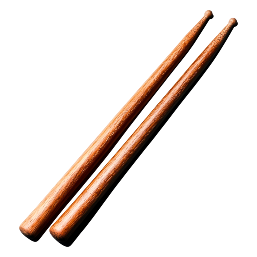 Wooden Drumsticks for Percussion Instruments and Music Performance png
