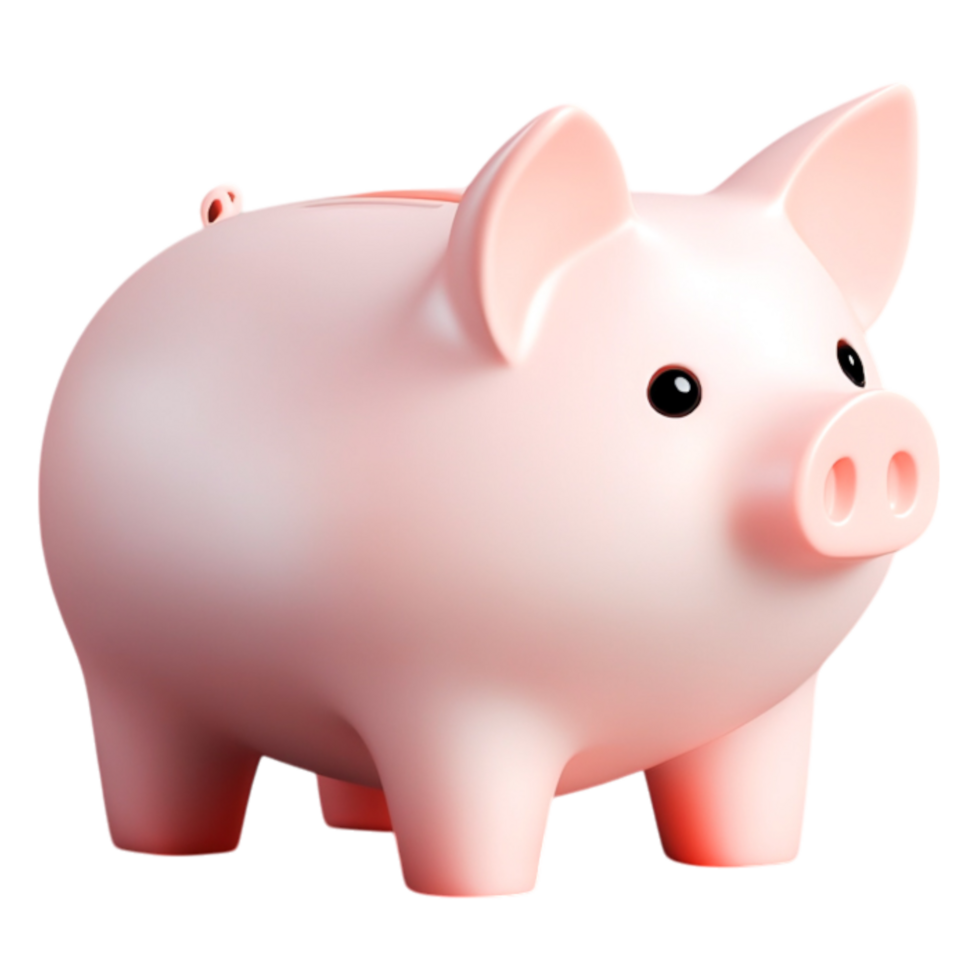 Cute Pink Piggy Bank for Saving Money and Financial Management png