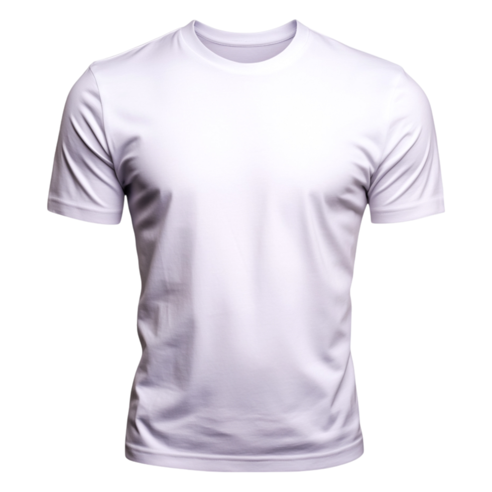 Plain White T-Shirt Front View Isolated on Transparent Background png