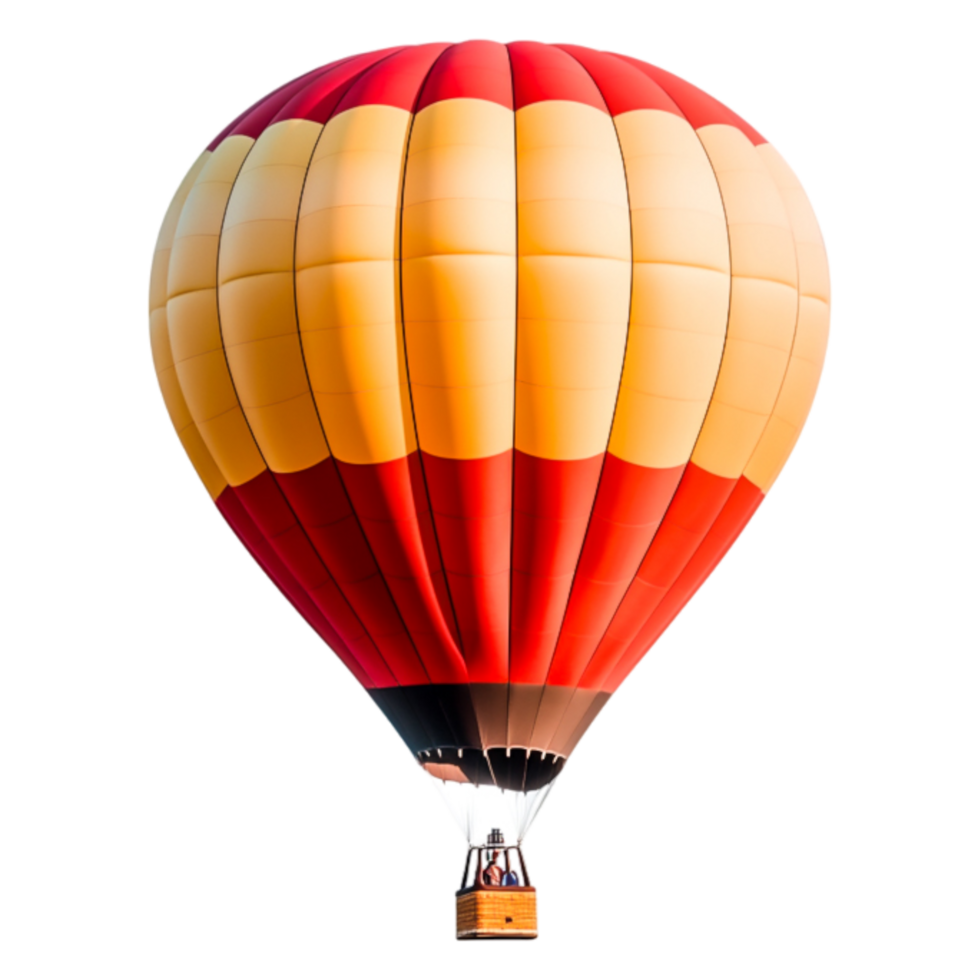 Colorful Hot Air Balloon in Clear Sky with Bright Sunlight png