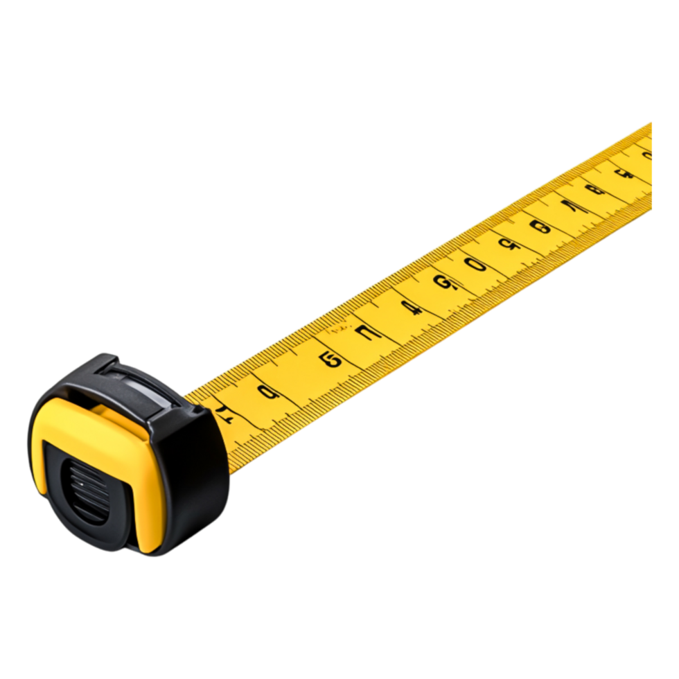 Yellow Measuring Tape on for Precise Measurements png