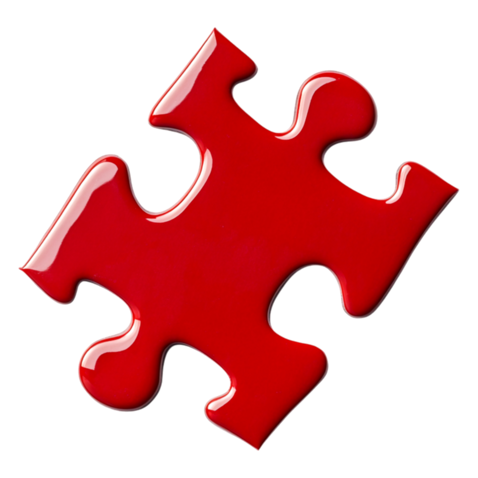 Bright Red Puzzle Piece png