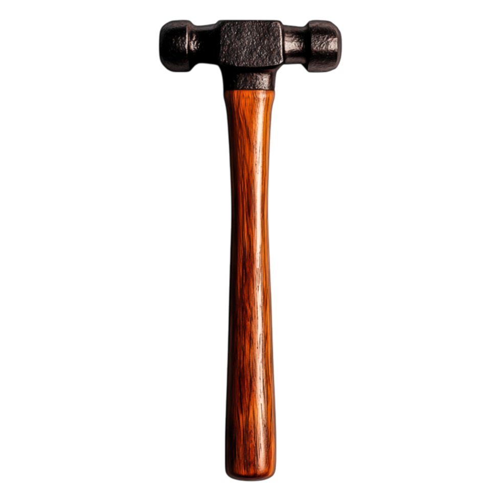 Blacksmith Hammer with Wooden Handle on a Dark Background png