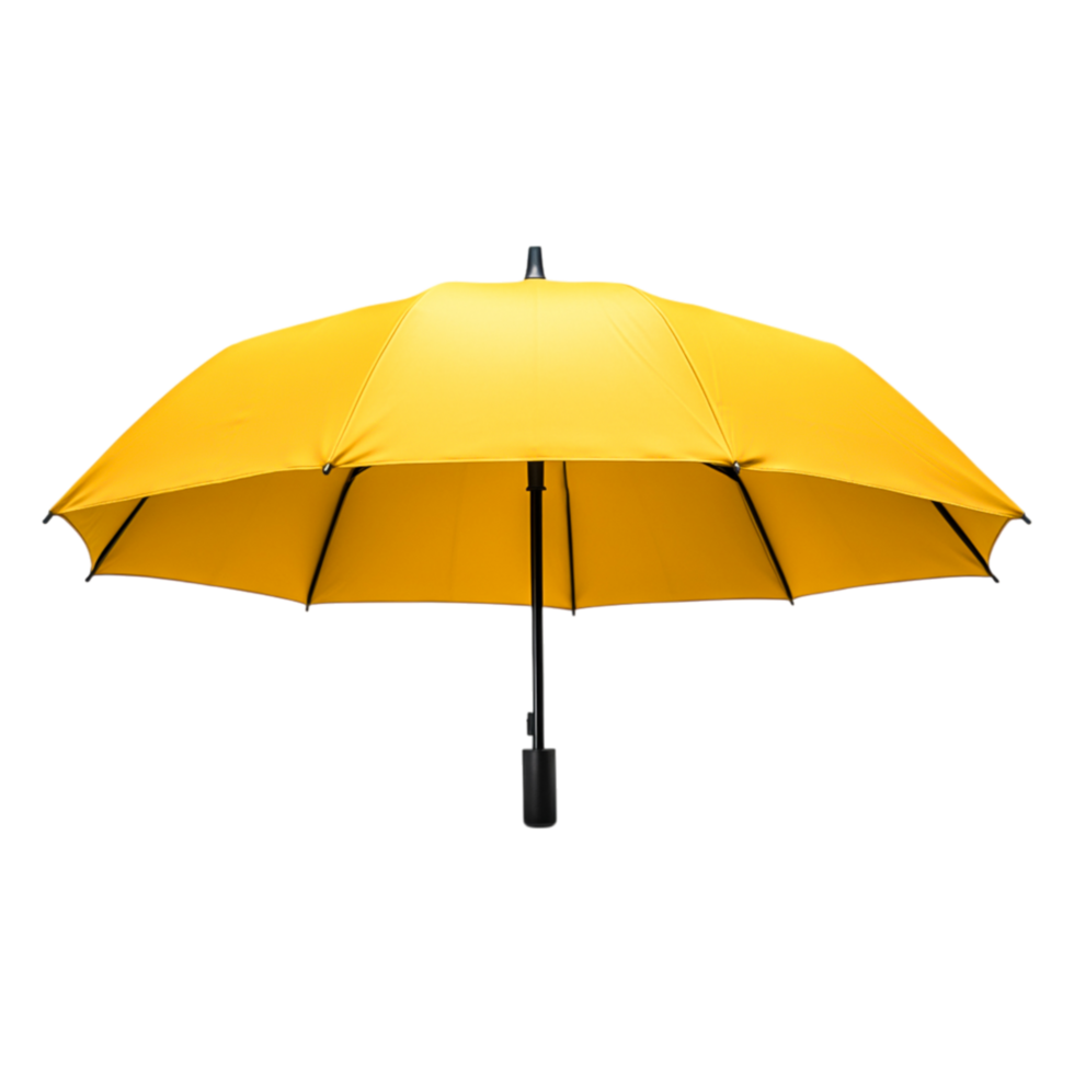 Bright Yellow Umbrella on a Transparent Background for Versatile Use png