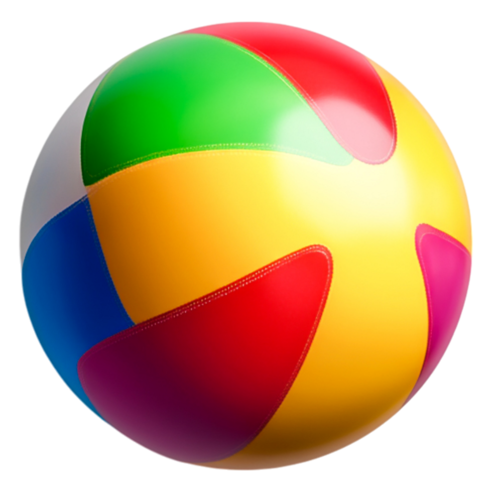 Colorful Beach Ball on for Summer Fun Activities png