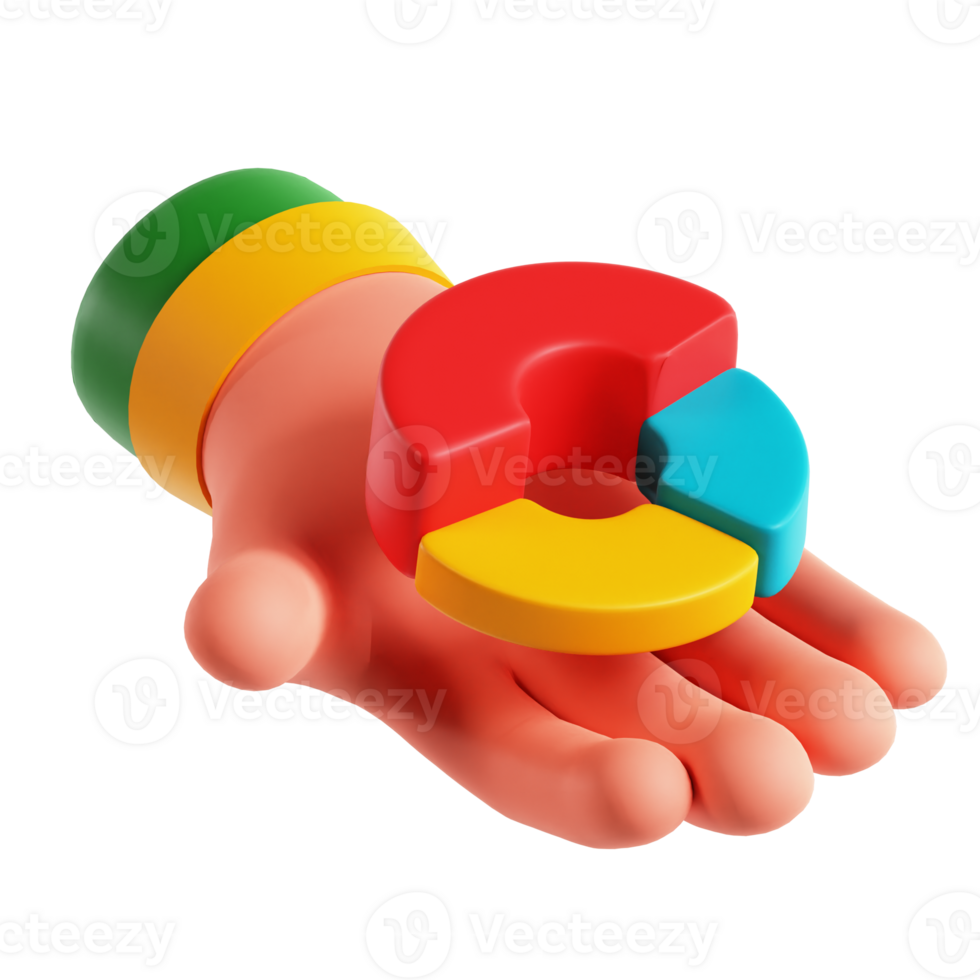 Pie Chart Hand png