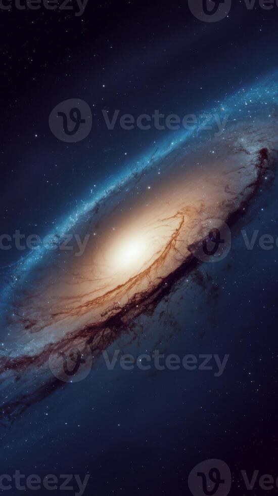 The andromed galaxy in space photo