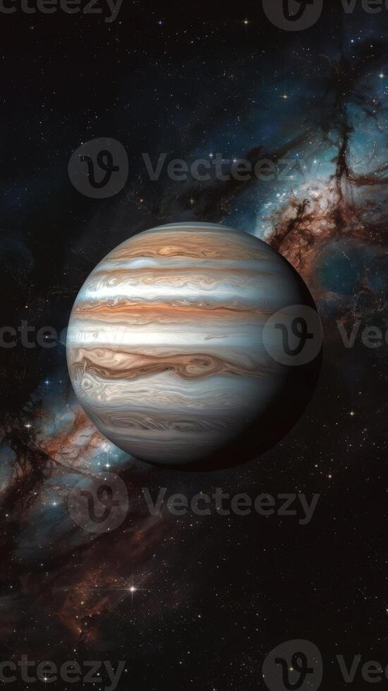 Jupiter is shown in this artist's rendering photo