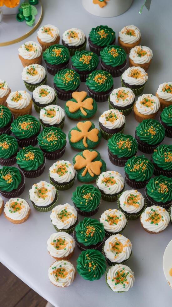 St patrick s day tasty cupcakes arrangement photo